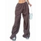 thumbnail image 3 of Pantalones de Paracaídas para Mujer, Pantalones Holgados de Pierna , Pantalones Deportivos con Cintura Elástica Y2K, Pantalones Deportivos, Ropa de Calle Color Café L, 3 of 9