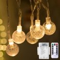 thumbnail image 1 of Luces De Hadas Led Con Pilas 6 M 40 Led Control Remoto 8 Modos Luces De Hadas Bolas De Cristal Luz De Cadena Para Decoración De Interiores Y Exteriores Kearding HA036989-00, 1 of 6