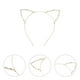 thumbnail image 3 of Bonita diadema de diamantes de imitación con orejas de gato para fiesta de disfraces (dorado), 3 of 5