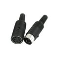 thumbnail image 2 of Unique Bargains 2 Pairs DIN 4Pin Male/Female Audio Video AV Cable Adapter Connector 6.5mm, 2 of 3