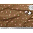 thumbnail image 3 of Soimoi Polyester Crepe Fabric Leaves,Floral & Leafbird Floral Printed Fabric 1 Yard 42 Inch Wide, 3 of 3