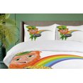 thumbnail image 4 of Ambesonne Leprechaun Duvet Cover Set, Iconic Irish Character, 2-Calking, Lime Green Charcoal Grey, 4 of 7