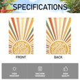 thumbnail image 6 of Hello Sunshine Garden Flag Boho Rainbow Sun 70s Groovy Garden Flag 12.5x18 inch Double Sided Small Burlap Yard Flag Vertical Seasonal Farmhouse Wedding Yard Outside Decorations, 6 of 6