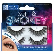 Salon Perfect Soft & Smokey Fake Lashes False Eyelashes, 648, Black, 2 Pairs