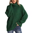 thumbnail image 1 of ZAXARRA Pull à Col Roulé pour Femmes Couleur Unie Manches Longues Haut Tricoté pour Automne Hiver Mode Urbaine Chaud, 1 of 6