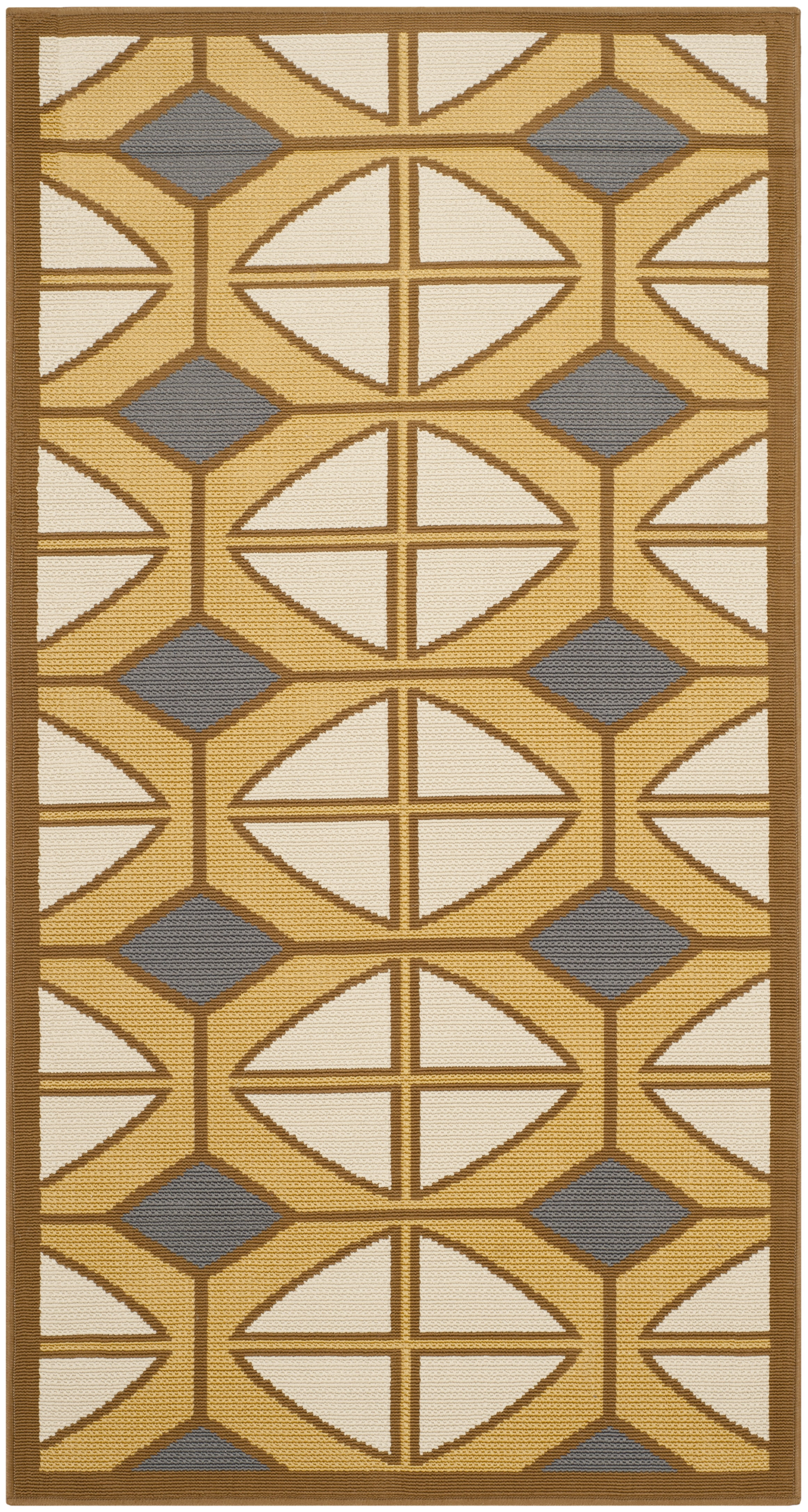 Safavieh Hampton Lucas Geometric Indoor/Outdoor Area Rug, Camel/Ivory, 4' x 6'