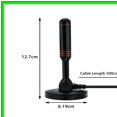 thumbnail image 3 of Antenne TV Polyvalente DVB-T2 Base Magnétique Intérieur Extérieur avec Câble de 5m, 3 of 5