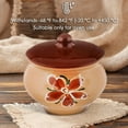 thumbnail image 5 of Borisovskaya Keramika Clay Baking Pot with Lid 44 fl oz (1300 ml) Ramekin with Lid Handmade Oven Cooking Pot Natural Red Clay Pot Clay Cookware Stoneware Bean Pot, Beige, 5 of 6