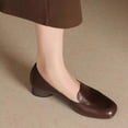 thumbnail image 6 of Women's Leather Slip-On Low Heel Loafer with Round Toe, Anti-Slip, Classic Business Penny Style, Cute and Versatile for Everyday Work or Dressy Occasions, 6 of 7