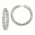 thumbnail image 1 of Sterling Silver Rhodium-plated CZ In and Out Hinged Hoop Earrings QE7975, 1 of 2