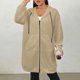 thumbnail image 5 of HongQid Women's Zip Up Hoodies Long Sleeve Long Tunic Sweatshirts Oversized Casual Waffle Fall Jacket Coat with Pocket, 5 of 5