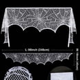 thumbnail image 1 of Ourwarm Halloween White Lace Spiderweb Fireplace Mantle Scarf Cover 243cm Table Cloth for Halloween Decoration Party Supplies, 1 of 4