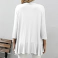 thumbnail image 4 of IROINNID Cardigan Outfits for Women 3/4 Sleeve Comfortable Solid Color Cardigan Top Blouse,White, 4 of 9