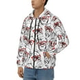 thumbnail image 3 of Vsdgher Monkey Mens Hoodies Zip Hoodie, Hoodies for Men, Zip-up Hooded Sweatshirt-Small, 3 of 5