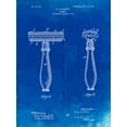 thumbnail image 2 of Borders, Cole 25x32 Black Ornate Wood Framed with Double Matting Museum Art Print Titled - PP1026-Faded Blueprint Safety Razor Patent Poster, 2 of 4