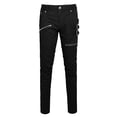 thumbnail image 1 of INSPIRE CHIC Men's Pant Slim Fit Pockets Patch Buckle Zipper Gothic Punk Rock Pants 28 Black, 1 of 8