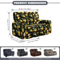 thumbnail image 7 of Jiueut Lemon Print Recliner Sofa Covers, Comfortable Couch Cover Stain Resistant Furniture Protector with Elastic Loop for 2-Seat Recliners, 7 of 7