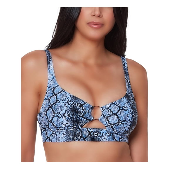 Bar III Womens Snake Removable Padding Bikini Swim top