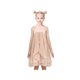 thumbnail image 2 of Vestido de Niña Beige con Volantes Halter Capa de Fiesta Gasa Verano sin Mangas 10 Años, 2 of 6