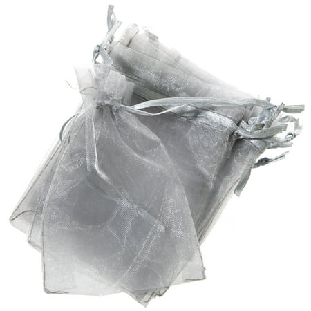 Mini Silver Organza Drawstring Bags Mini Silver Organza Drawstring Bags