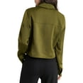 thumbnail image 2 of DKNY womens  Glazed Dressing Crop Jacket, s, Green, 2 of 3