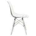thumbnail image 3 of Dover Molded Side Chair with Acrylic Base, Set of 4 - Clear, 3 of 7