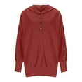 thumbnail image 5 of Fewfanhot Sweatshirt for Women Oversized Hoodies Fleece Button Neck Hooded Tops Casual Pullover Tunics Winter Outfits 2025, 5 of 6