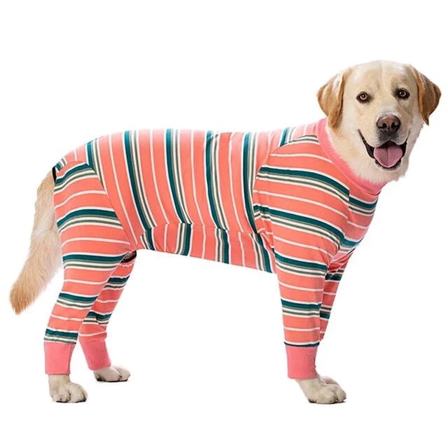 Pijamas para perros medianos y grandes, ropa suave y acogedora para perros, mono de vientre cubierto completo, traje de recuperación para mascotas para niños y niñas, cortable