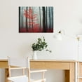 thumbnail image 5 of Fenyluxe Red Leaves Canvas Wall Art Decor for Bedroom Kitchen Office Hotel Salon | Modern Home Wall Pictures Ready To Hang 16x12in, 5 of 6