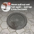thumbnail image 5 of Ultra Hair Catcher Strainer Drain Protector Drain Catches, Ultra ShowerRing 5" Drain Cover | Stainless Steel Hair Trap with Silicone Rim | High-Flow Strainer Prevents Clogs - White, 5 of 11