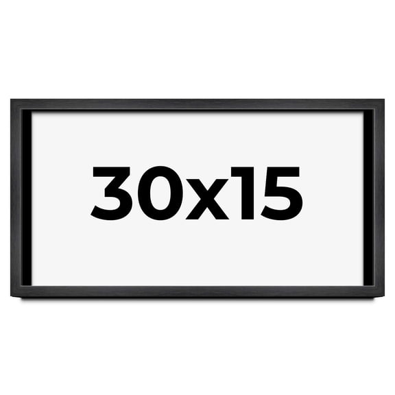 30x15 Black Shadowbox Frame - Interior Size 30x15 by 1 Inches - Made to Display Items Up To 1 Inches Deep