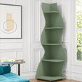 thumbnail image 3 of MAYEERTY Vintage 5-Tier Corner Bookcase, Adjustable Wall Corner Display Shelf, Decorative Storage Organizer for Home & Office, 3 of 5