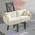 thumbnail image 2 of Modern Linen Fabric 3-Seater Sofa with Wooden Frame (88"W * 35.5"D * 33.5"H), 2 of 18