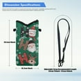 thumbnail image 6 of ZIATUBLES Christmas Neoprene Cellphone Bag Portable Phone Sleeve Case with Adjustable Strap Top Opening Phone Purse, 4 X 8 Inch, Snowman Santa Claus Reindeer Snowflake Print, 6 of 7