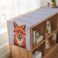 thumbnail image 6 of Purple Fox Table Runner, Funny Animals Modern Art Washable Cotton Linen Table Runners 72 Inches Long, Dresser Scarf Runner for Dining/Coffee/Kitchen/TV Stands/Cabinets 13''x72'', 6 of 9