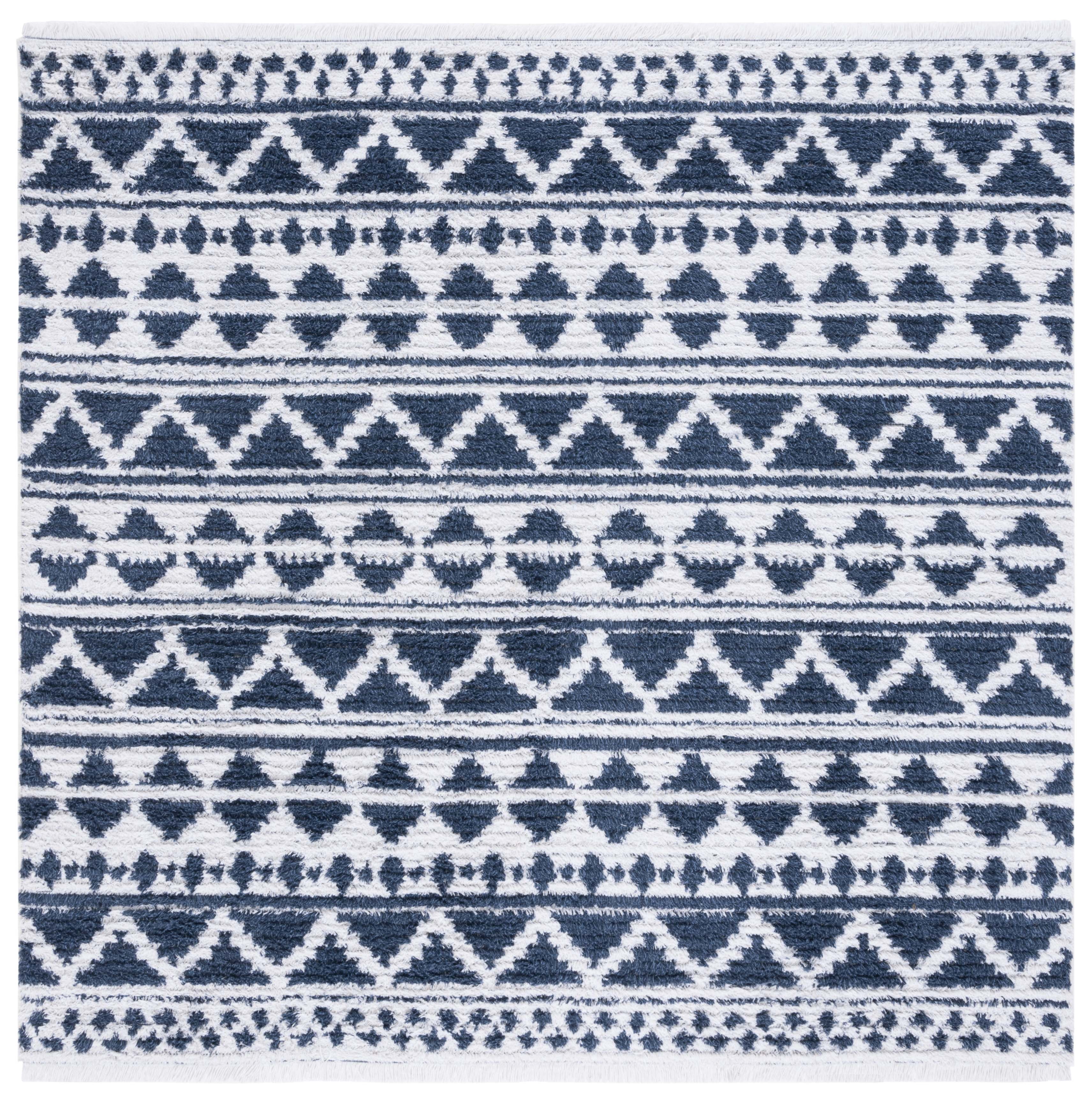 SAFAVIEH Augustine Kalina Geometric Area Rug, Ivory/Gray, 6'4" x 6'4" Square