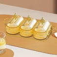 thumbnail image 1 of Plato de frutos secos para decoración de bodas, plato de nueces y caramelos para el hogar, comedor festivo Oro grande, 1 of 8