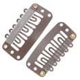 thumbnail image 4 of Unique Bargains 20 Pcs U Shape Snap Wig Clips for Hair Extension Brown, 4 of 5