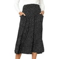 thumbnail image 2 of Fantaslook Midi Pleated Skirts for Women Polka Dot Swing High Waist Maxi Skirt with Pockets Dresses, 2 of 9