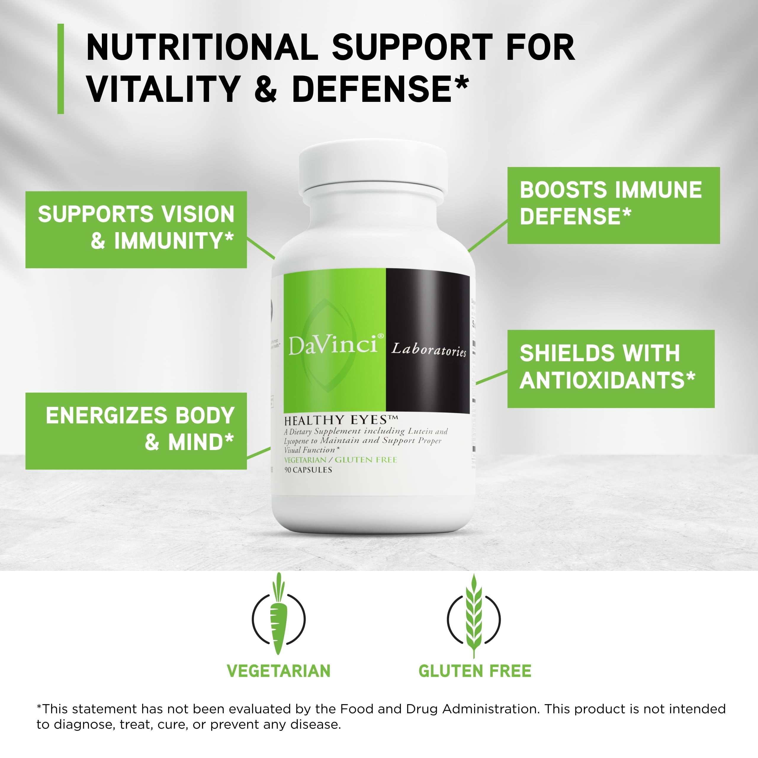 DaVinci Labs Healthy Eyes - Support Eye Health* - 90 Vegetable Capsules