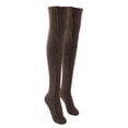 thumbnail image 4 of Female Stocking, Solid Color Jacquard Thigh High Sock Long Tube Socks, 4 of 9