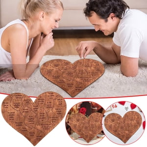 EGNMCR Décor de chambre Accueil Décor Saint Valentin Cadeaux Anniversaire Cadeaux Amour en bois Puzzle 32 Pourquoi je t'aime Puzzle Cadeaux Puzzles