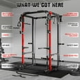 thumbnail image 5 of MITONOS Power Cage, 2000LB Squat Rack with Cable Crossover System, Multi-Function Weight Cage, Home Gym Workout Machine with More Training Attachments, RD, 5 of 11