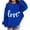 bleu, variante sur Chandail en Molleton Imprimé Cœur pour Filles, Coupe Ample Col Rond Manches Longues avec Design Amour, Chemise Décontractée en Coton Doux pour Filles Tout-Petits, Plusieurs Couleurs Disponibles pour Usage Quotidien Beige