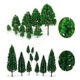 thumbnail image 3 of KAKOWELY Green Plastic Model Tree Set for Architectural Models 22 Pieces 1:50 Scale,6.3"X2.36"X2.36", 3 of 5