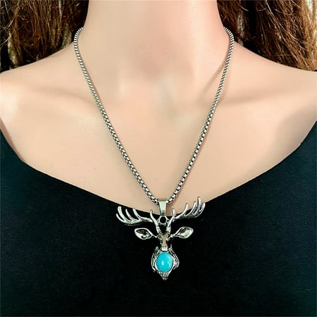

Short Necklaces Women Long Necklace Chain Necklaces for Women Long Heart Necklaces for Women Fashion Necklace for Women [Turquoise Christmas Necklace] Unique High End European & Style Idea
