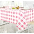 thumbnail image 2 of Newbridge Pink Pastel Easter Farmhouse Check Vinyl Tablecloth With Flannel Backing, Spring Gingham Flannel Backed Vinyl Tablecloth, 52" x 52" Square, Pink, 2 of 7