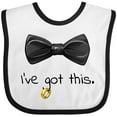thumbnail image 3 of Inktastic I've Got This Black Bow Tie with Wedding Ring Boys Baby Bib, 3 of 4