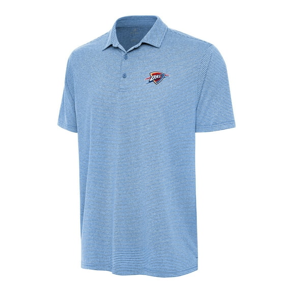Men's Antigua  Heather Powder Blue Oklahoma City Thunder Scheme Polo