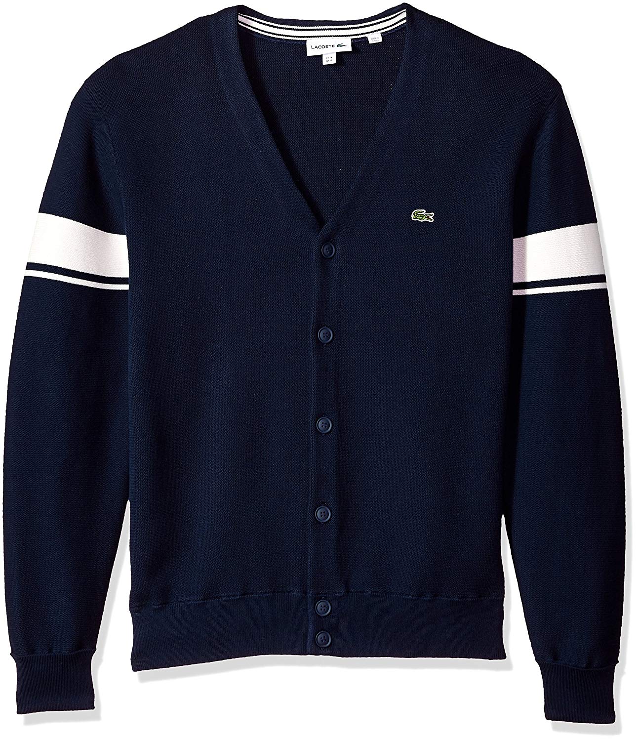 lacoste blue cardigan